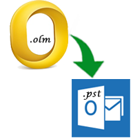 migrate emails of olm in pst